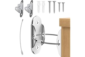 MOBOOY Metal Furniture Straps, Furniture Anchors for Baby Proofing & Pet Protecting, Anti Tip Furniture Straps Wall Anchor Securing 400 lbs/Keep Baby Pet Safety from Falling Furniture, Earthquake Straps