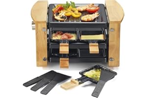 KITCHEN CHEF Appareil à raclette 4 personnes 650w + grill - kcwood.4rp