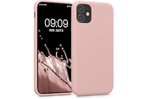 kwmobile Carcasa Compatible con Apple iPhone 11 Funda de Silicona - Flexible con Interior de Microfibra - Suave Protector antigolpes - Ocre