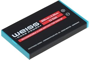 WEISS - MORE POWER + WEISS Batteria AGS-001, AGS-003, Sam-SPRBP Compatibile con Nintendo Game Boy Advance SP Ricambio da 800mAh Sostituzione Batteria per Console Giochi
