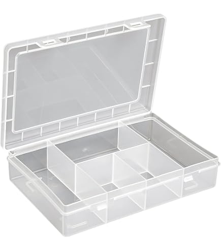 Boîte De Rangement à Compartiments - Avec Couvercle Transparent, Jaune, 20 Cloisons Amovibles - 6
