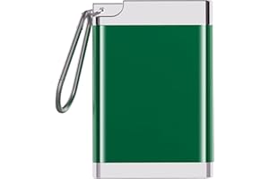 JUSPOTA Cenicero de bolsillo para cigarrillos a prueba de olor, mini cenicero para viajar, cenicero de viaje con tapa y gran capacidad para cenicero to go acero inoxidable verde