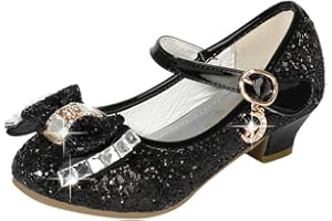 LIQIQI Scarpe da Principessa, Bambina Ballerine Ballo Scarpe Premio Diamante Paillettes Bling Scarpe Principessa Eleganti Anti Scivolo Sala da Ballo Bambini - Chic