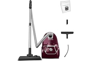 Rowenta Compact Power Morado RO3969, Aspirador trineo con bolsa de alta filtración y filtro permanente gran eficiencia, depósito de 3 L, cable de 6.2 m, accesorios de coche para más versatilidad