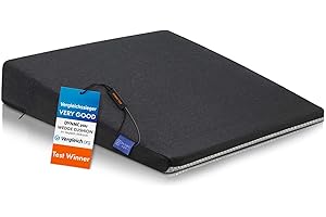 DYNMC you Cómodo cojin Silla Oficina - Cojin cuña ergonómico - Firme, de Forma Muy Estable - Cojín de Asiento Moderno de Espuma, cojin Asiento Coche - Cojines para sillas Premium (Negro)