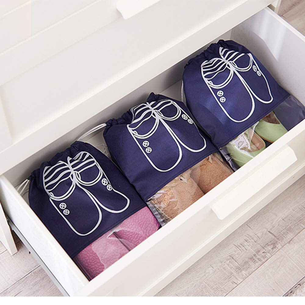 RIGHTWELL-Sac--Chaussures-10-Sacs--Chaussures-de-Voyage-avec-Embrasse-Fentres-Transparentes-Sacs-pour-Chaussures-Antipoussire-Hydrofuges-Idal-pour-Le-Voyage-ou-Le-Rangement--la-Maison