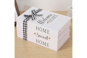 Sandyseptember 3 libri finti decorativi da collezione, libri bianchi decorativi, libro decorativo alla moda, libro con copertina rigida bianca per la decorazione (casa)