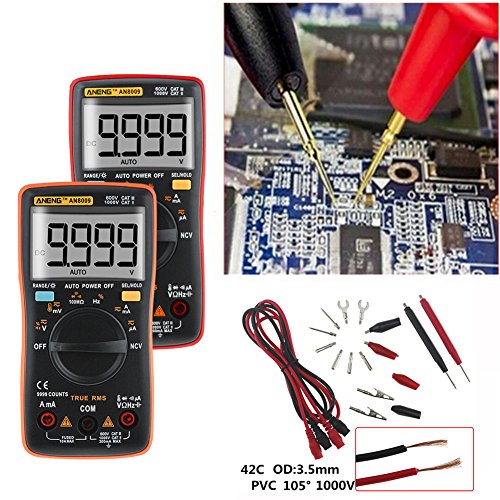 Preisvergleich Produktbild Handheld-Digitalmultimeter Set AN8009 (rot)