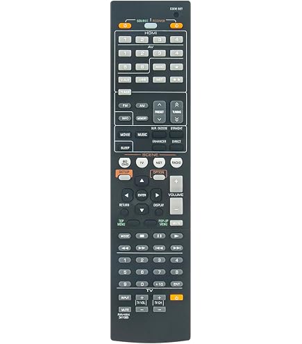 AULCMEET RAV315 WN22730EU Sostituisci Misura remota per Yamaha A/V 7.2/8.1ch Ricevitore HTR-6180 HTR-6190 HTR-N5060 HTR-6130 RX-V363BL YHT-390 YHT590 HTR-5490 HTR-5740 RX-V2700 RX-V3300