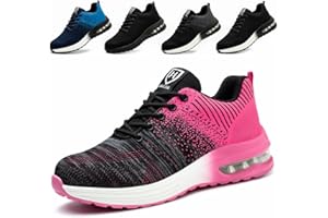 ZSDZSZ Arbeitsschuhe Herren Leicht Sicherheitsschuhe Damen Atmungsaktive Stahlkappenschuhe Sportlich Schutzschuhe