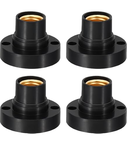 PATIKIL E12 LED Bulb Lamp Holder – 8-Pack Heat-Resistant Plastic Screw-In Sockets, White, For Closets, Basements, Garages, Display Panels
