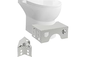 awliye Foldable Toilet Stool,7" Non-Slip Squatty Potty for Adults, Space-Saving Design Bathroom Toilet Poo Stool for Constipation Relief, Easy to Storage