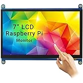 Elecrow Tiny Raspberry Pi Touchscreen Display, 7-Inch 1024 x 600 HD TFT LCD IPS Monitor for Raspberry Pi B+ / 2B, Raspberry P