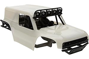 MEUS RACING MB24 SCX24 Body 5.2in 132MM Body Shell ABS+Nylon Carbon Fiber Chassis for 1/24 Axial SCX24 Bronco JLU B-17 C10-(Primary Color)