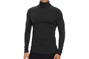 SIMIYA Mens Turtleneck Long Sleeve Shirts, Slim Fit Thermal Turtleneck for Men Basic Lightweight Thermal Underwear Top