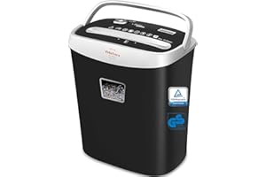VidaTeco10-Sheet Home Shredder, Cross-Cut Paper Shredder Shreds Paper/Card/Staple/Clip Small Office Shredder Machine, High Security Level P-4 Jam Proof System 15L Liftout Basket