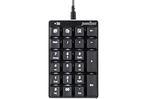 ‎PERIXX Perixx PERIPAD-303 Mechanical Numeric Keypad with Backlight - USB - 22 Keys - Brown Kailh Switch
