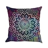 KItipeng Housses de Coussin,Taies d'oreiller,45 x 45 CM Taie d'oreiller Carrée Mandala Rétro Imprimé Bohème Throw Pillow Case Coussin Housse Bureau Restaurant Canapé Chambre Salon Home Decor