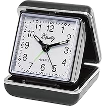ANCIEN TOUT PETIT réveil de voyage DELUXE coffret velours rouge fonctionne EUR 21,00 - FR