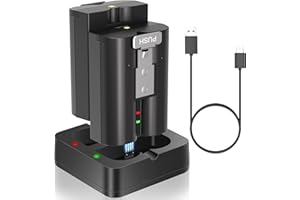 7200mAh Quick Release Battery for Ring, JYJZPB 3.65V 2 Pack V4 Rechargeable Battery Pack for Ring Doorbell Camera 2/3/3+/4, Stick Up Cam (2nd & 3rd Gen) and Spotlight Cam - with Charger Station