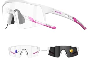 ‎KAPVOE KAPVOE Kinder Sonnenbrille - Polarisiert & Selbsttönend Photochromatische Jugend Fahrradbrille Tennis Softball K9028