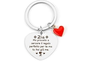 Hoosmoon Regalo Zia Portachiavi Zia Regalo Zia Compleanno Regali per Zia Compleanno Regalo Zia Natale Regalo di Compleanno per Zia Portachiavi Arcobaleno Personalizzato