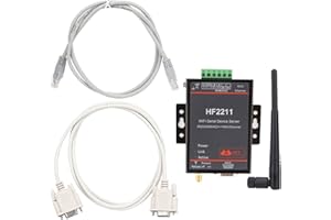 Fafeicy HF-2211 Servidor de Red en Serie a WiFi y Ethernet, Convertidor de Puerto Serie, Módulo de Comunicación RS232/RS485/RS422, 802.11 b/g/n