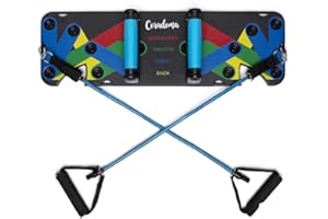 ‎CORADOMA Coradoma Push Up Rack Board 9 in 1 Liegestützbrett mit Handgriffen Farbcodiert für Home Workout Training Zuhause Fitness Trainer rutschfeste Liegestützgriffe