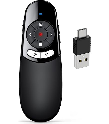 Puntatore Presentatore Wireless Ricaricabile Per PowerPoint - Controllo Volume, Ipertestuali, PC/Mac