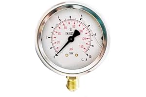 RIEGOPROFESIONAL Manómetro de glicerina 0-10 Bar 1/4"