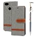 Produktbild Huawei P9 Lite Mini/Huawei Y6 Pro 2017 Handyhülle, Flip Case für Huawei P9 Lite Mini/Huawei Y6 Pro 2017, Idlehour PU Leder Schutzhülle Bookstyle Ständer Kartensätze Handytasche with Touchstift Stylus und Staubstecker,Grau