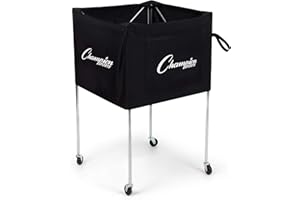 Champion Sports Volleyball Cart with Wheels, Premium Volleyball Equipment and Accessories