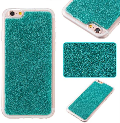 iPhone 6 Plus Case iPhone 6s Plus Case, CUSKING Glitter Bling Shining Premium Silicone Gel Soft Flexible Case Shockproof Shock-Absorption Bumper Case Back Cover For Apple iPhone 6 Plus / 6s Plus – Green