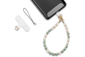 MORSUNBELA Bracelet Telephone Chaîne de Téléphone Portable, Bijoux de Telephone Lanière de Téléphone Perlée Chaine Telephone Portable, Chaîne de Téléphone Portable Perles