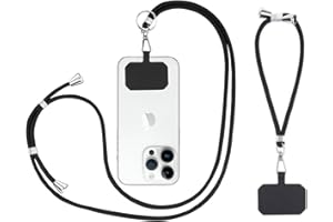 Flintronic Uniwersalny pasek do telefonu, 2 szt., regulowana smycz na szyję, do krzyża, nadgarstka, kompatybilny z etui, zawiera brelok i naszywkę