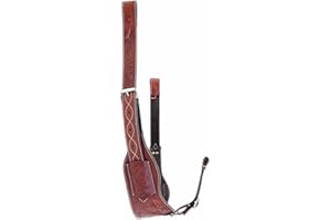 SHOWMEN CRAFT Western Horse Tooled Leather Rear Flank Saddle Oily Tan Roper Back Cinch with Billets