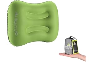 HIKENTURE Coussin de Camping Gonflable de Coussin de Voyage Léger - Coussin d’extérieur Confortable Compact pour Le Camping, Le Voyage, La Randonnée - dans l’Avion, la Voiture, au Bureau