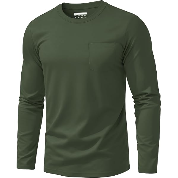 Iron & Haft Men's Short Sleeve Work Tee With Pocket - Lightweight & Breathable Casual Shirt, OD Green