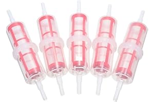 esmusssein 5Pcs Universal Large Inline Diesel Fuel Filter for 8mm - 10mm Pipe Hose