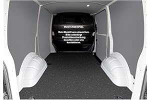 PICKUPMATTE Antirutschmatte LaderaumMatte kompatibel mit/geeignet für VW T6 und T6.1 Kastenwagen kurzer Radstand L1 mit 1 Schiebetür rechts ab 06/2015 - TransporterMatte