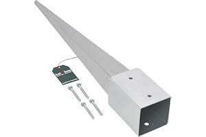 KOTARBAU® Supporto per Pali Quadrati 90 x 90 x 750 mm per Travi in Legno Presa di Terra Manicotto da Terra di Ancoraggio Pali Staffa Palo per Recinzioni Fissaggio Pali Legno