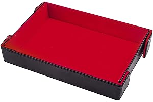 SIQUK Tablero de Dados Magnético Bandeja de Dados Rectangular Tablero de Dados Plegable Dice Tray para DND RPG, Rojo