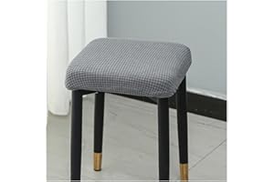 moismk Hocker Bezug Quadratisch Hockerbezug Stretch Schutzbezug Waschbar Pflegeleicht Stretch Stuhlbezug Stuhlhusse für Stuhl Barhocker(#2)