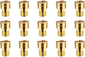 XNYKER Set di 15 Ugelli Getti 4mm Getti Carburatore ugello principale del carburatore di ricambio in metallo per carburatore Dellorto Bing GY6 40,44,46,48,50,52,54,56,58,60,65,70,75,80,85