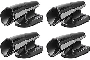 Hsthe Sea Avviso di fischietto di cervo a 4 pezzi, allarme di fauna selvatica Fischietto ad ultrasuoni per auto, moto, avviso di cervo ad ultrasuoni nero, autoadesivo