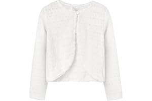 BONNY BILLY Gilet Fille Manches Longues Coton Boléro Cardigan Enfant Fille