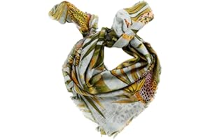 Desigual Fou_Tigre Camo Sq Sciarpa alla Moda, Verde, Large Donna