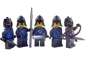 Lego® Ritter Minifiguren – 5 Falkenritter Battle Pack – Falcon Knights Schwarz – Ideale Ergänzung für Lego® Mittelalter