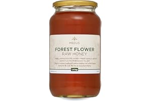 Earthbreath Forest Flower Raw Honey 1.4kg runny - Pure, Dark, Unpasteurised and Unfiltered - Natural Sweetener for Cooking, Tea, Coffee, Milk, Juice, Hot & Cold Drinks