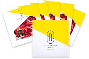 Balsanera Ibérico - Épaule Ibérique de Bellota 100% D.O Los Pedroches | Lot de 5 Sachets de 80g | Tranché à la Main | Emballés sous Vide | Affinage de 20 à 30 mois